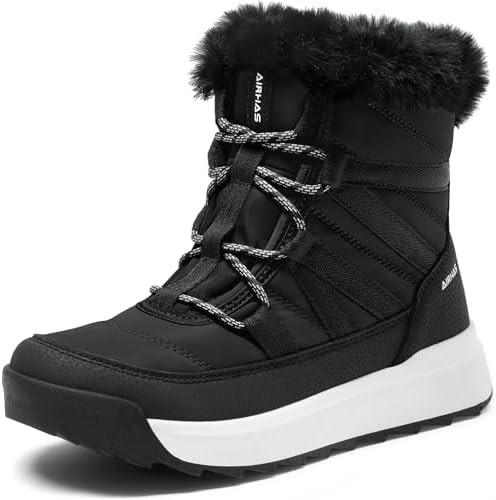 AIRHAS Women's Warm Snow Boots Cold Weather Winter Boots Fur Lined Comfortable Lightweight | Amazon (US)