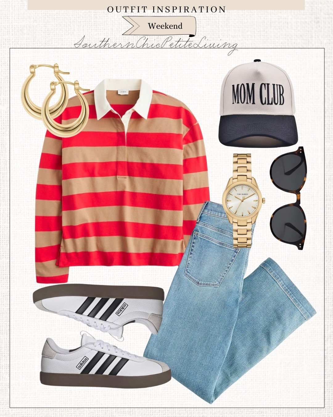 Amazon • Wide Leg Jeans • Adidas • Fall Outfit • Pumpkin Patch • Casual Outfit • Weekend Outfit • Teacher Outfit • Date Night Outfit • Petite • Errands • Striped Rugby Shirt 

#LTKOver40 #LTKFindsUnder50 #LTKPetite