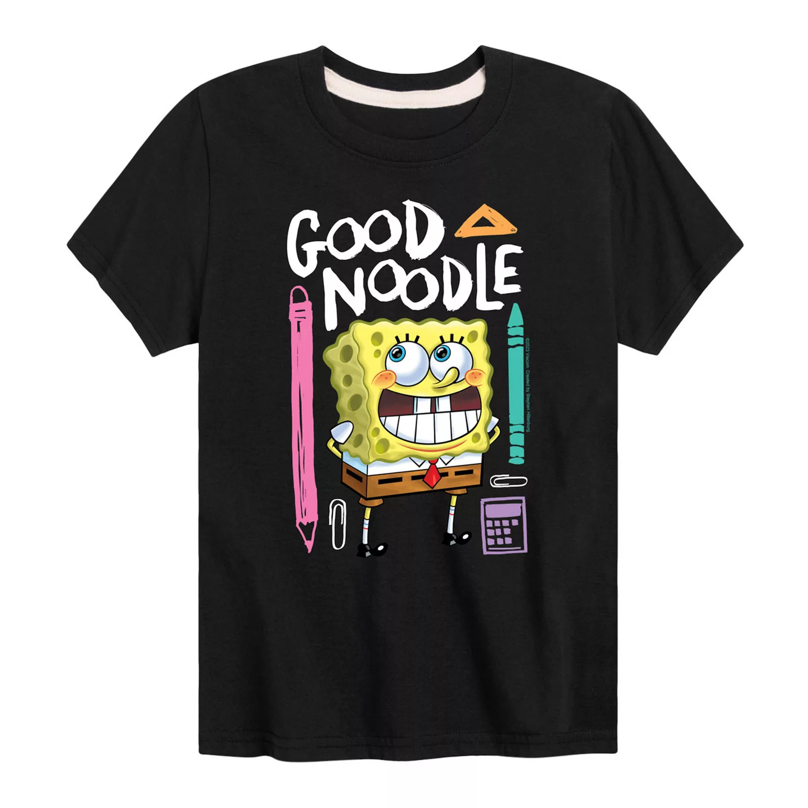 Boys 8-20 SpongeBob Good Noodle Graphic Tee, Boy's, Size: Medium, Black | Kohl's