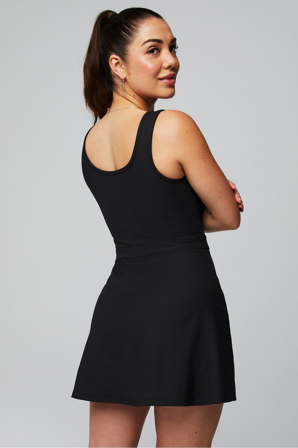 Sporty Rib Built-In Short Dress | Fabletics - North America