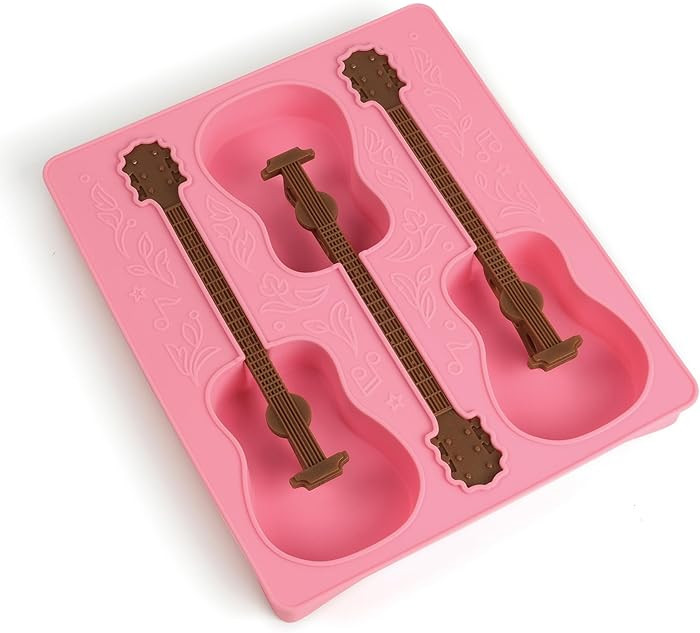 Dolly Parton Guitar Ice Mold Tray, Pink, Creates Three Guitar Frozen Drink Stirrers, Great for Mu... | Amazon (CA)