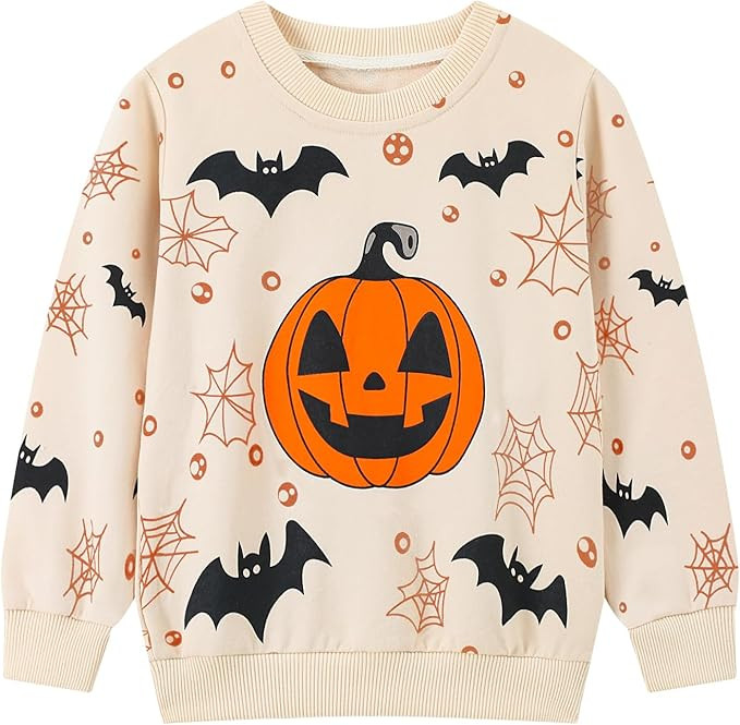 HILEELANG Boy Sweatshirts Halloween Christmas Novelty Crewneck Pullover Cotton Tops Clothing Shir... | Amazon (US)