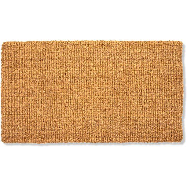 Coco Coir Stylish & Chic Plain Door Mat 17"x30", Welcome Front Doormat Rug for Home Indoor Outdoo... | Walmart (US)