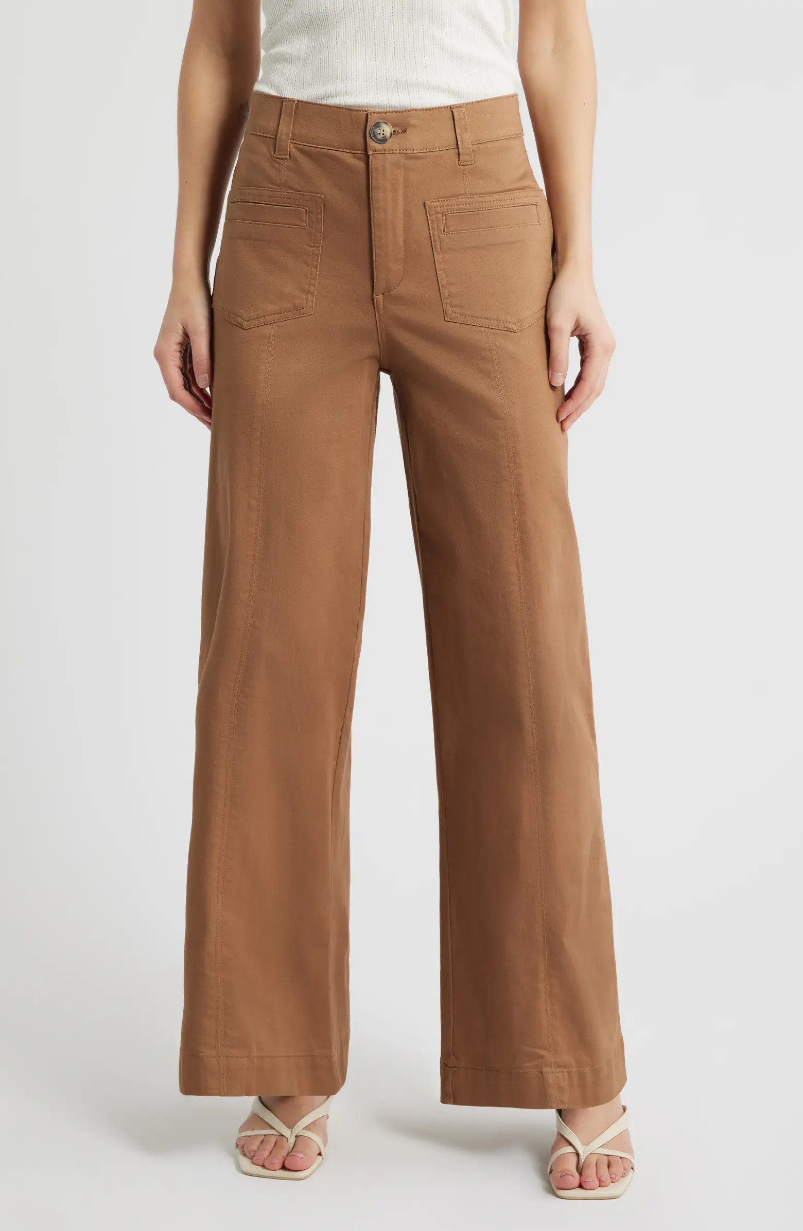 Skyrise Patch Pocket Wide Leg Pants | Nordstrom