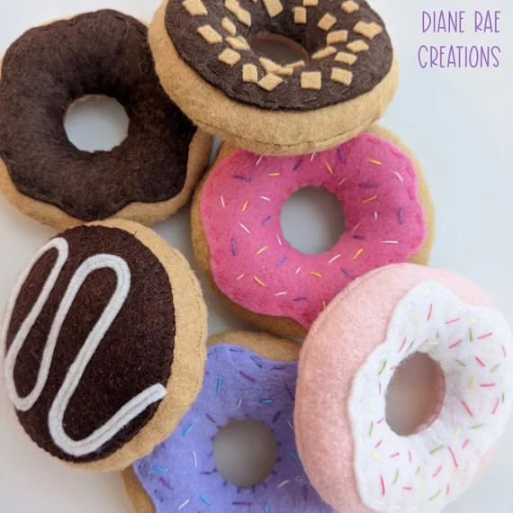 Felt Food Donuts, Pretend Play Bakery | Etsy (US)