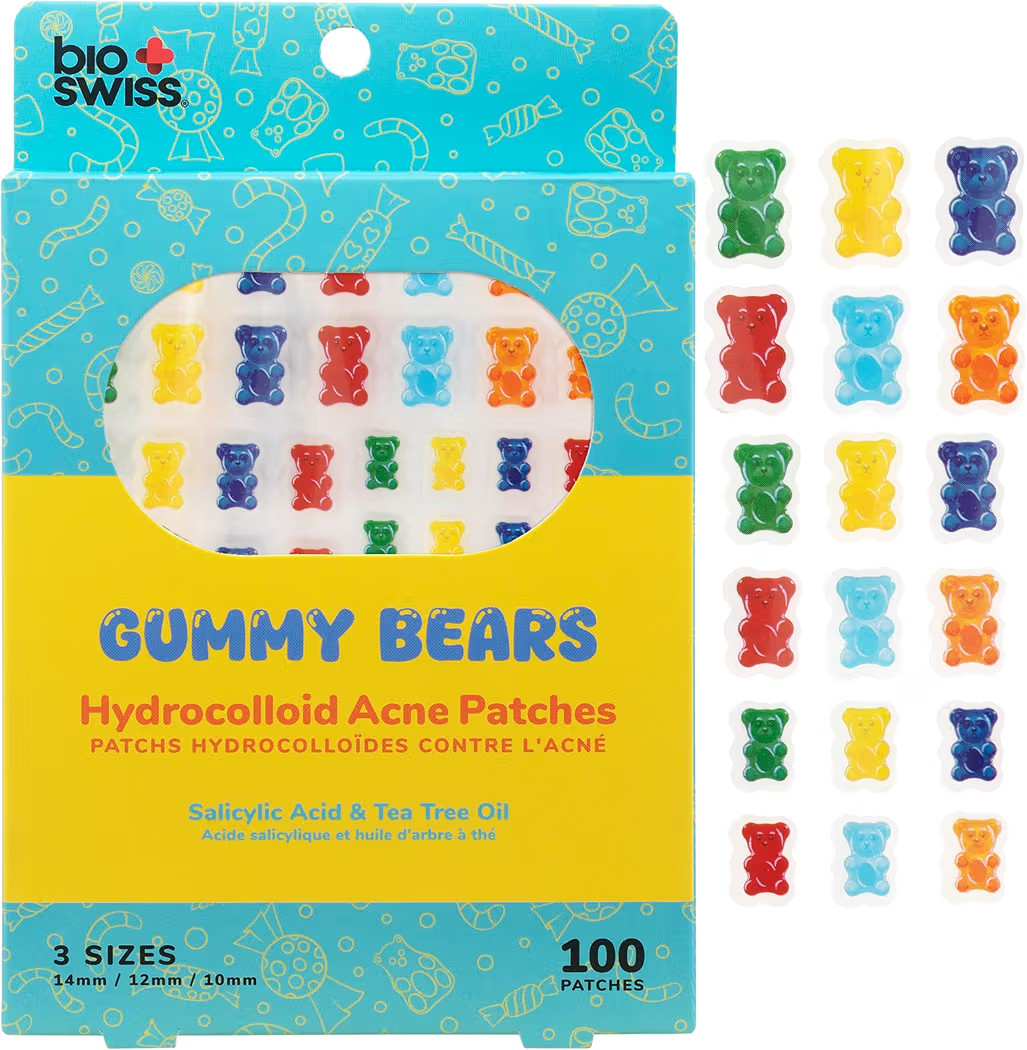 BioSwiss Pimple Patches, Gummy Bears Patch for Zits and Blemishes, Hydrocolloid Spot Stickers for... | Amazon (US)