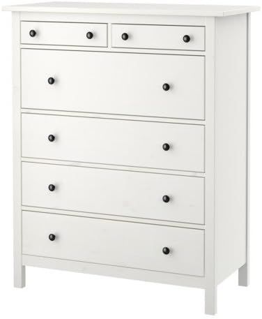 ikeaa IKEA HEMNES 6-Drawer Chest, White Stain , | Amazon (US)