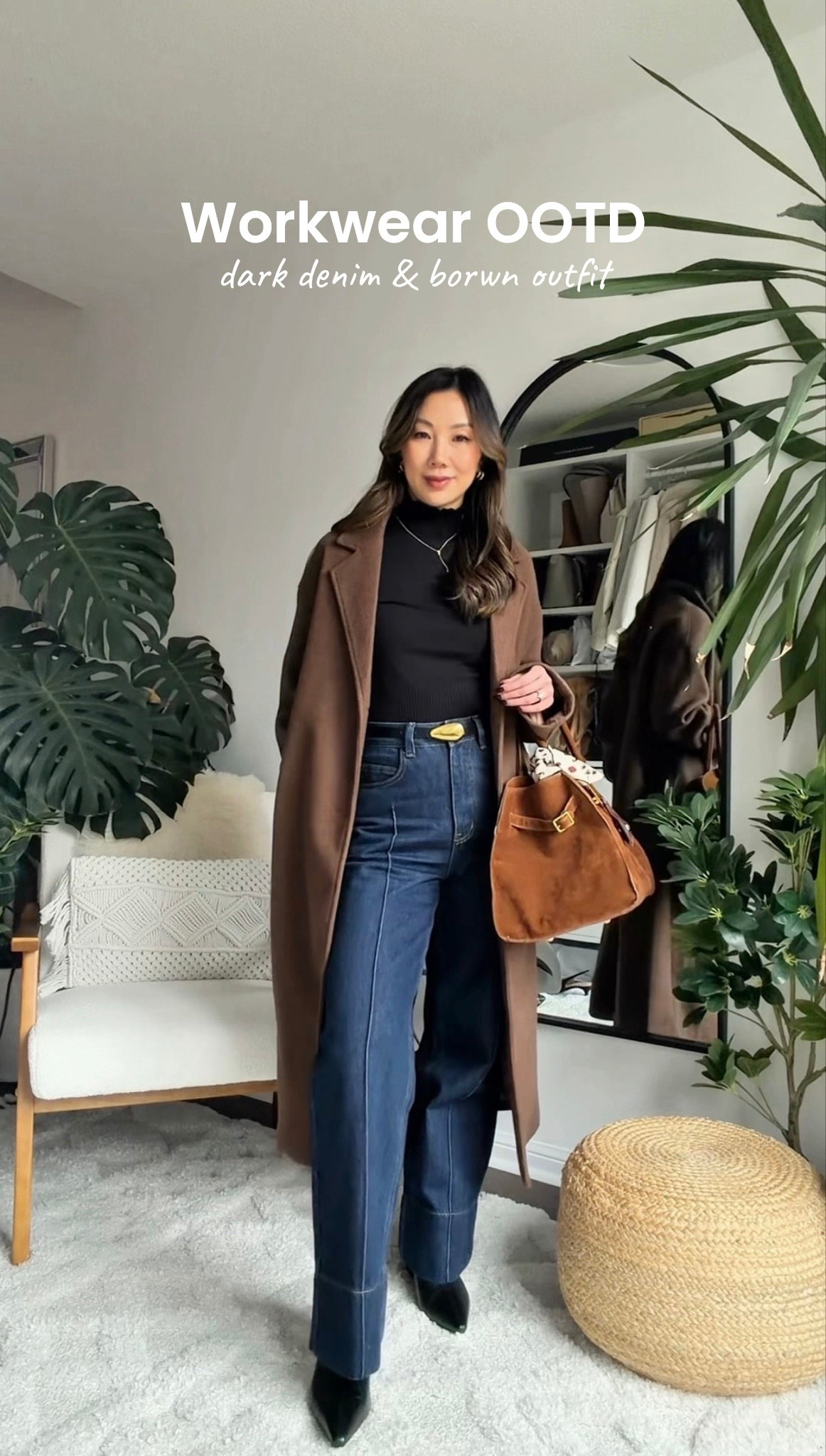 Denim workwear look 👖 Yes, dark denim can work for the office when styled intentionally. This look is office casual done right — relaxed but still elevated, and an easy option for everyday workwear.

#LTKootd #LTKWorkwear #LTKFindsUnder100