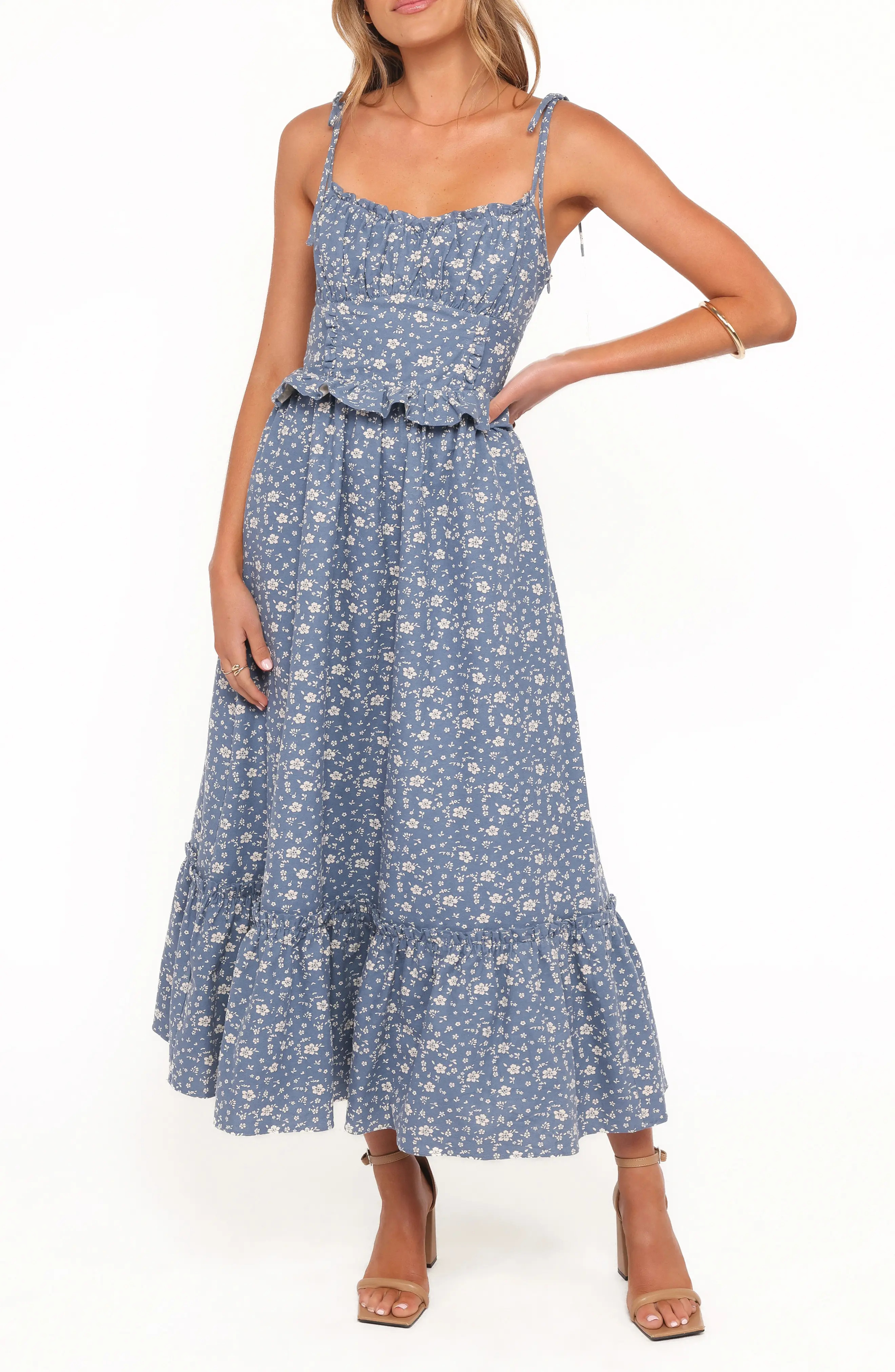 Karie Tie Strap Midi Dress (Women) | Nordstrom | Nordstrom