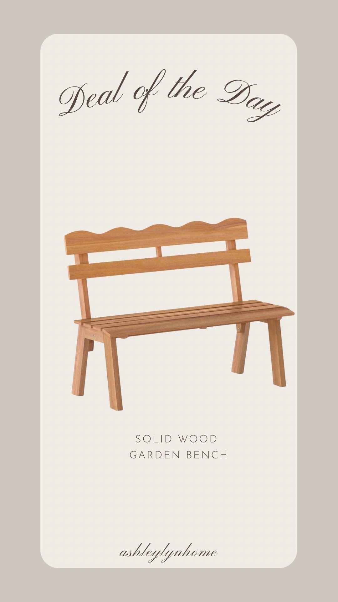 This solid acacia wood garden bench is on major sale! Only $85 is such a deal.

#LTKHome #LTKSaleAlert #LTKSeasonal