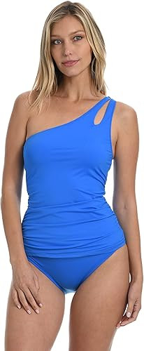Island Goddess One Shoulder Keyhole Tankini Swimsuit Top | Amazon (US)