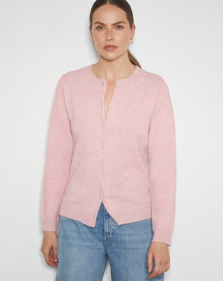 Monsoon Lenny Pearl Button Cardigan | Simply Be (UK)