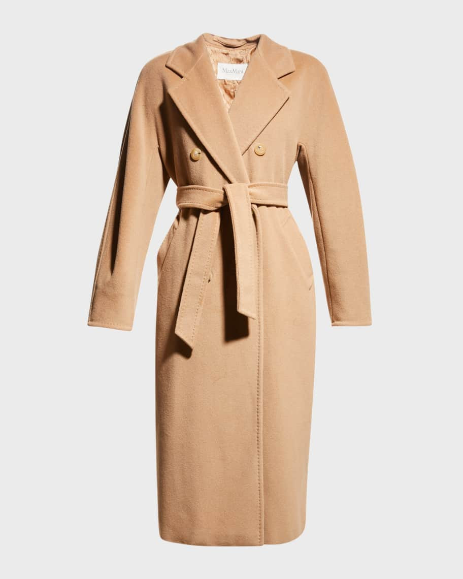 Wool-Cashmere Double-Breasted Madame Coat | Neiman Marcus
