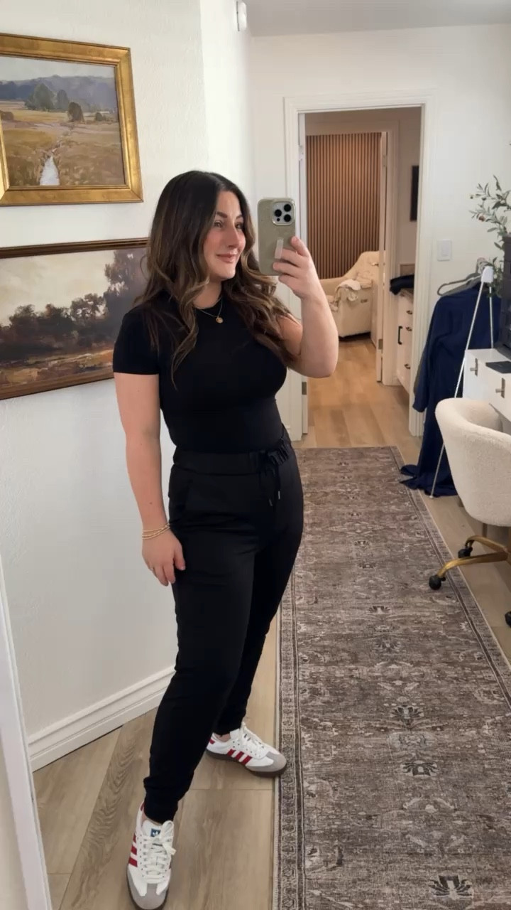 Petite friendly activewear! These joggers are lightweight, stretchy and high waisted! 

Double lined, stretchy tee size small
joggers size medium 
sneakers run tts

Amazon finds, Amazon active wear, petite style, Amazon fashion 

#LTKWatchNow #LTKActive #LTKFitness