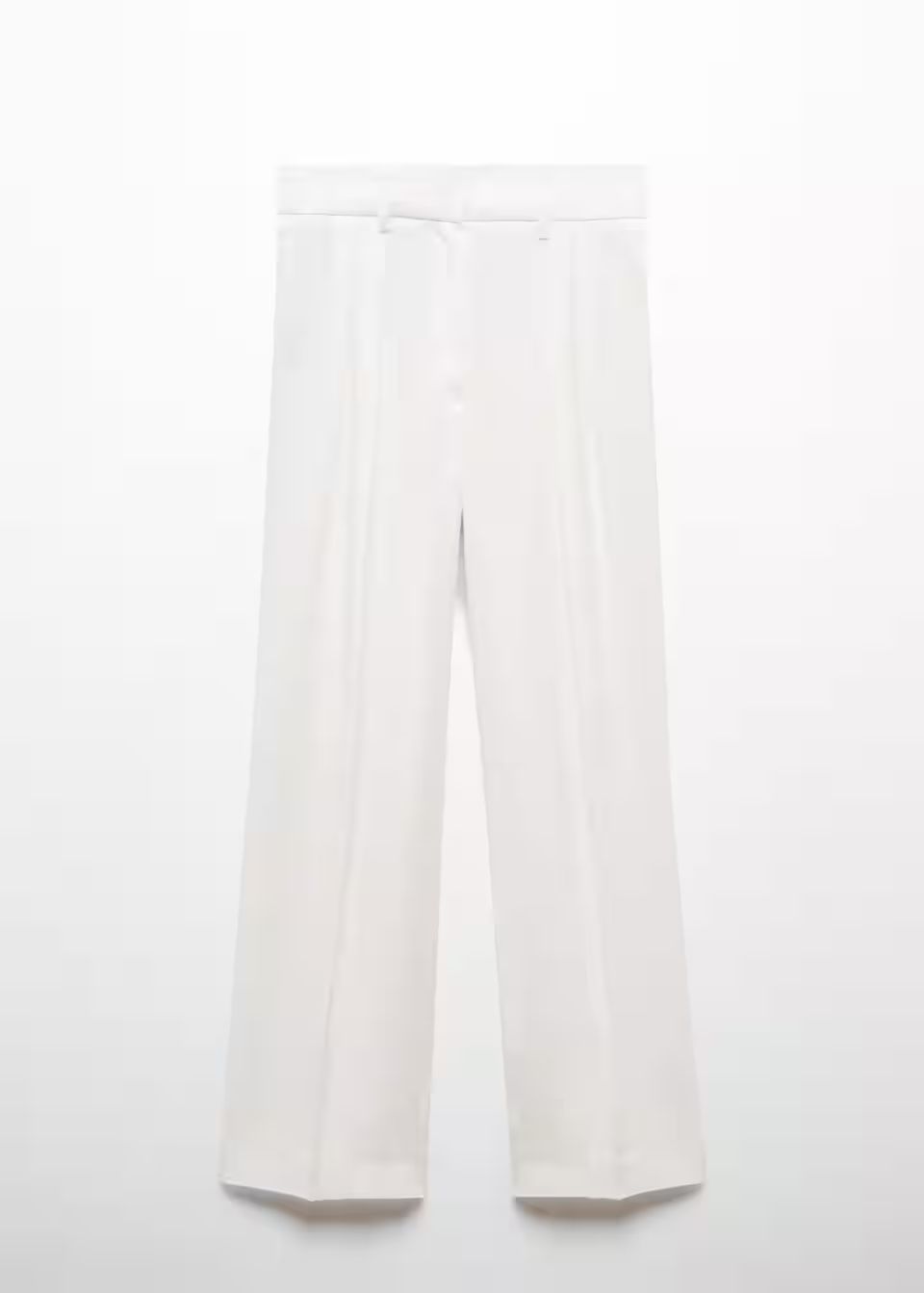 100% linen wideleg trousers -  Women | Mango United Kingdom | MANGO (UK)