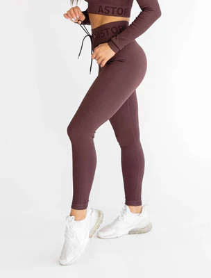 Astoria Seamless Ribbed Series Legging - Espresso | astoria activewear