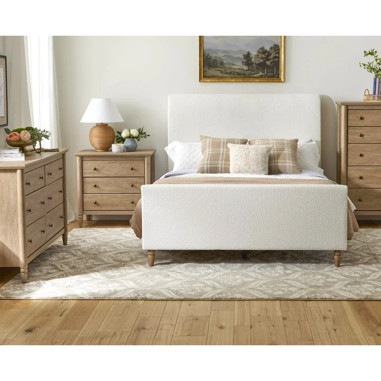 My Texas House Monroe 3 Drawer Nightstand with USB, Brushed Oak Finish | Walmart (US)