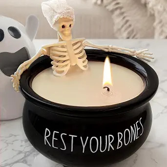 Halloween Decorations Indoor - Cute Skeleton Candles Decor | Amazon (US)
