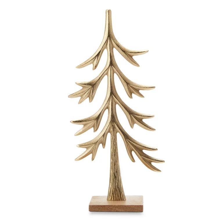 Holiday Time Gold Tree, 15-inch - Walmart.com | Walmart (US)