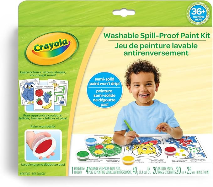 Crayola Young Kids Washable Spill Proof Paint Kit, Multicolor | Amazon (CA)