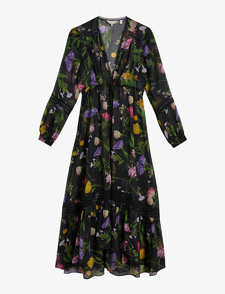 Zennie floral- print woven maxi dress | Selfridges
