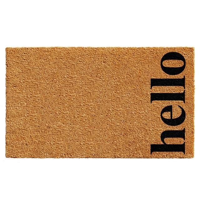Calloway Mills Vertical Hello Outdoor Coir Doormat, 17" x 29" - Walmart.com | Walmart (US)