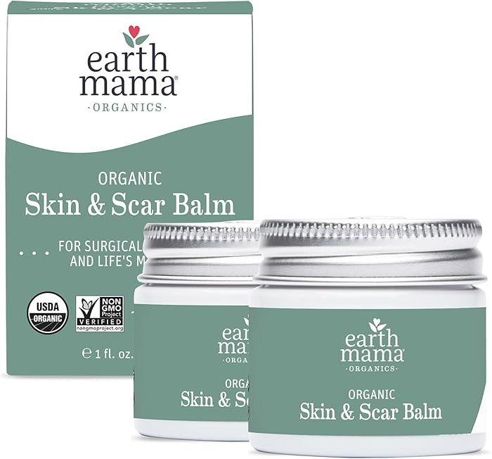Earth Mama Organic Skin & Scar Balm |C-Section Recovery Skin Care, Pregnancy Stretch Mark Scar Cr... | Amazon (US)