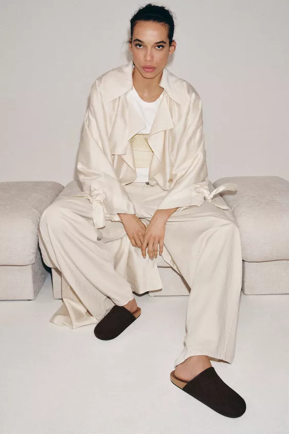 FLAT LEATHER MULES | Zara UK