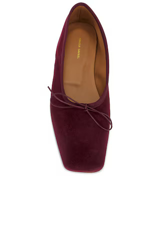 Mansur Gavriel Square Toe Ballerina Flat in Plum from Revolve.com | Revolve Clothing (Global)