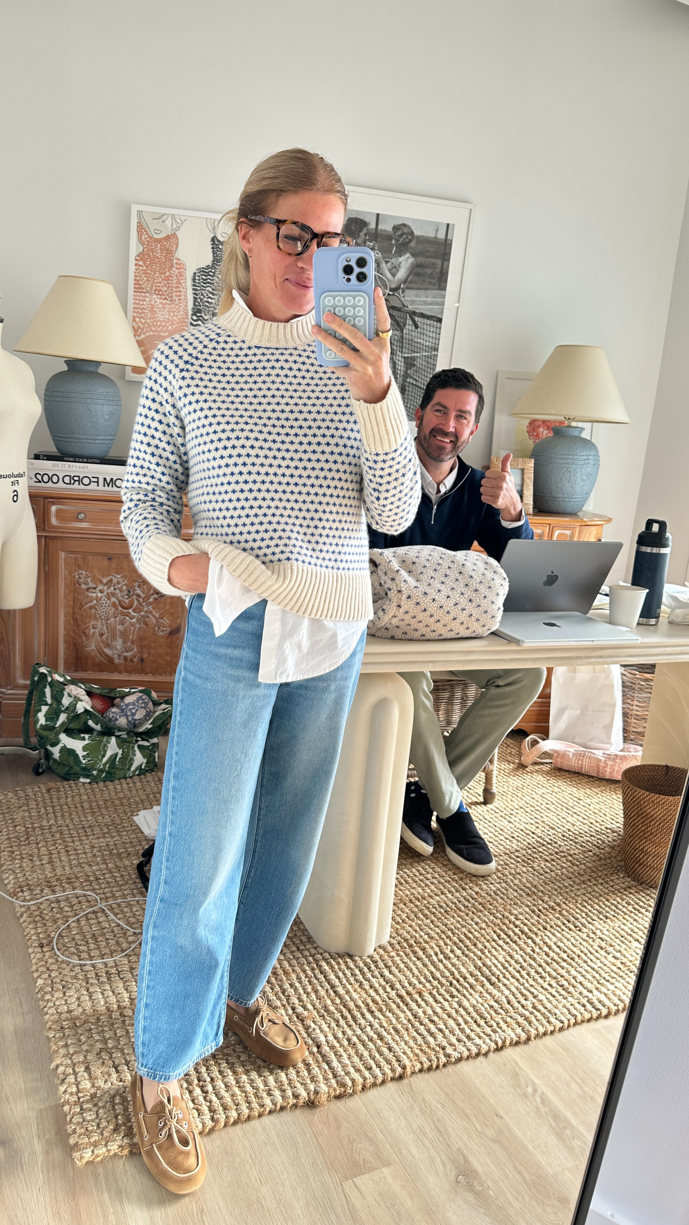 office ootd - lodge sweater is restocking soon!! 

 