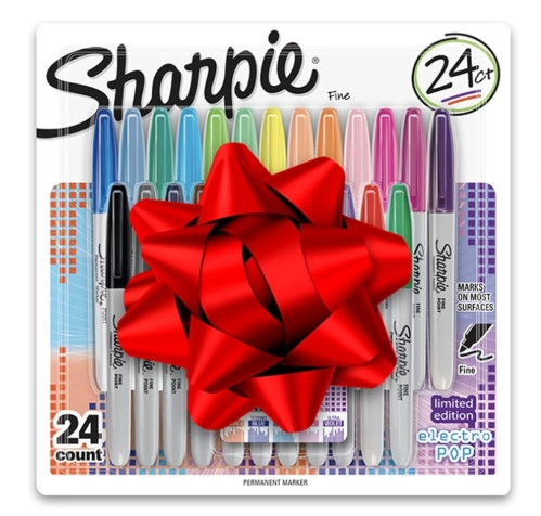 Sharpie Electro Pop Permanent Markers, Fine Tip, Marker Set, Assorted Colors, 24 Count - Coloring, Drawing, Art, Markers, Writing 

 #LTKGiftGuide #LTKHoliday #LTKSaleAlert