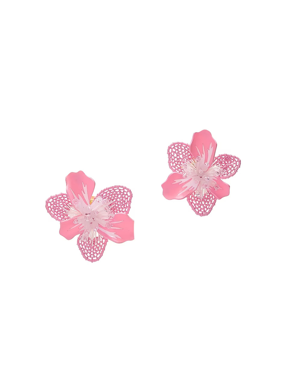 Goldtone & Mixed-Media Flower Clip-On Earrings | Saks Fifth Avenue