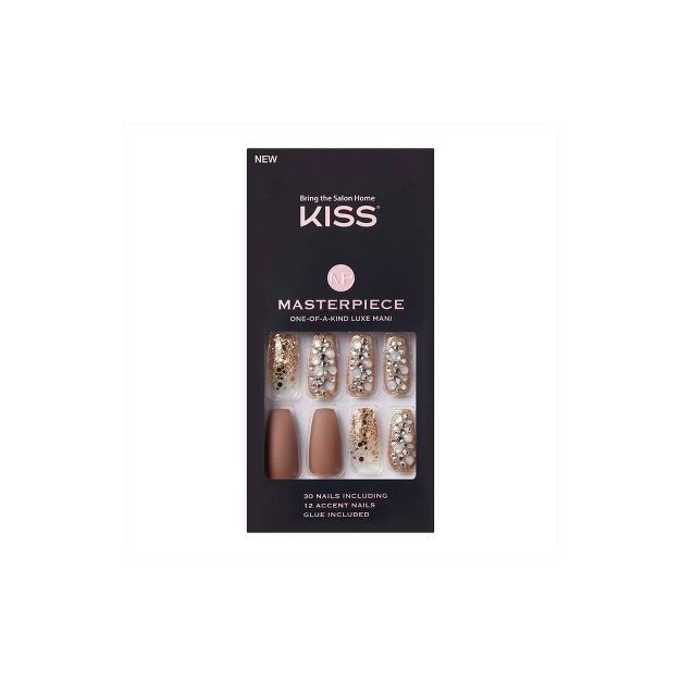 KISS Masterpiece Luxe Mani Fake Nails - Heirloom - 30ct | Target