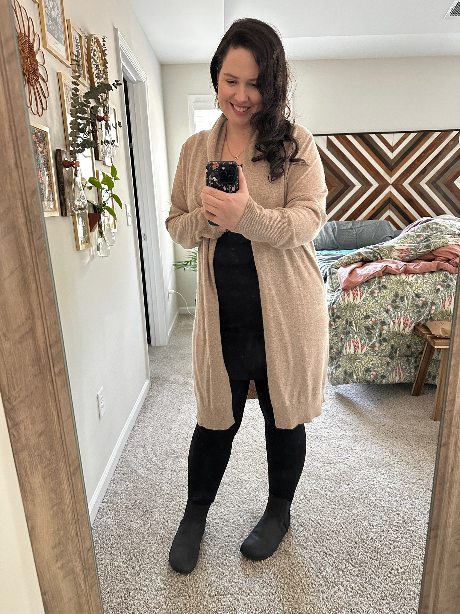 This January has been a cold one for us but I am staying cozy in my Quince cashmere! The best part about this longline cardigan is that you can throw it on over black leggings and a tshirt (or just plain PJs honestly) and BOOM it’s work-appropriate. Thank goodness for the boots-leggings-cardigan-combo that has been the MVP of my closet for a few years now! 

#LTKOver40 #LTKMidsize #LTKStyleTip