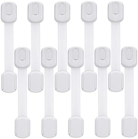Child Safety Cabinet Locks - (10 Pack) Baby Proofing Latches to Drawer Door Fridge Oven Toilet Se... | Amazon (US)