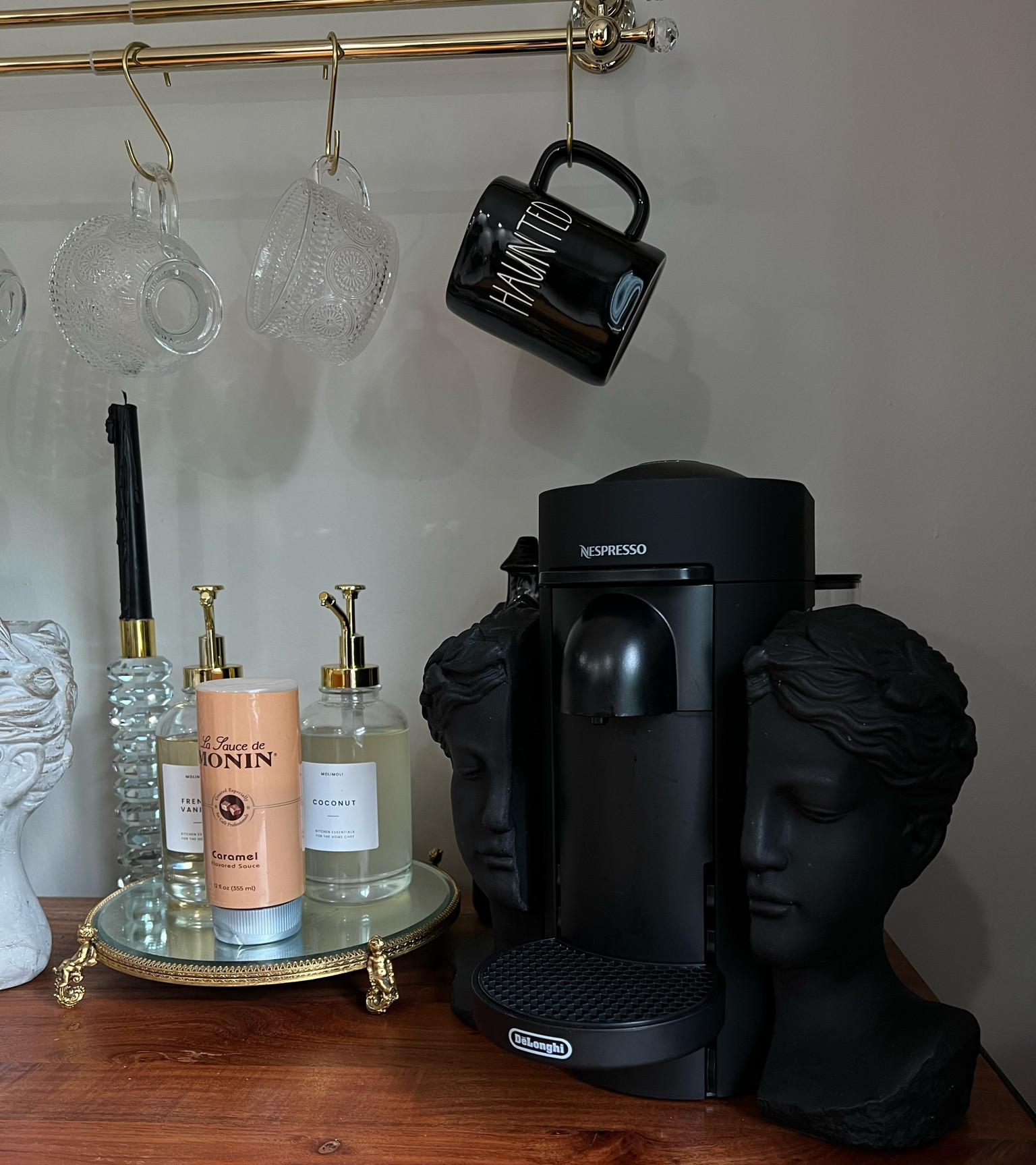 Goth Victorian coffee setup 

#LTKFind #LTKsalealert #LTKhome