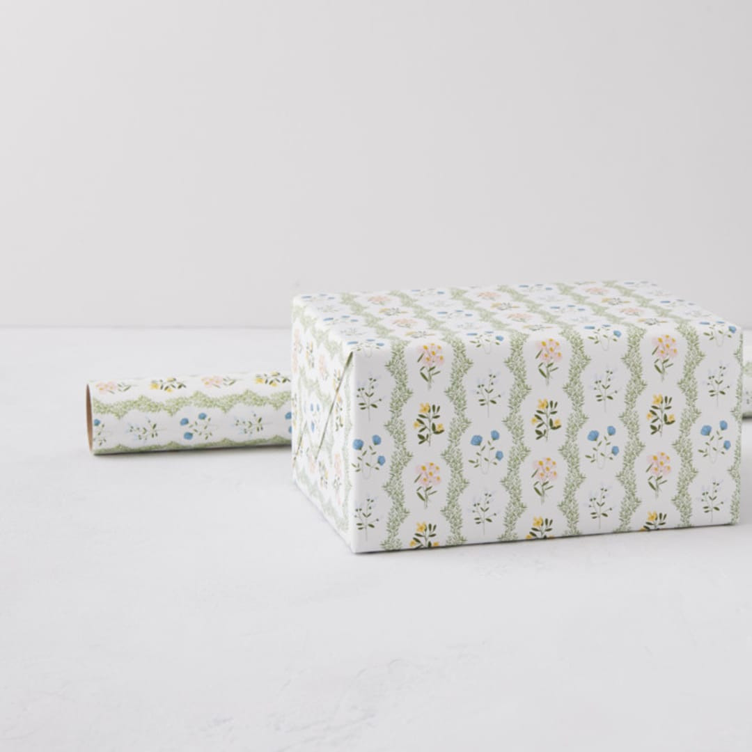 "Grandmillenial Affair" - Customizable Wrapping Paper in Blue, Pink or Green by Elizabeth Bishop. | Minted