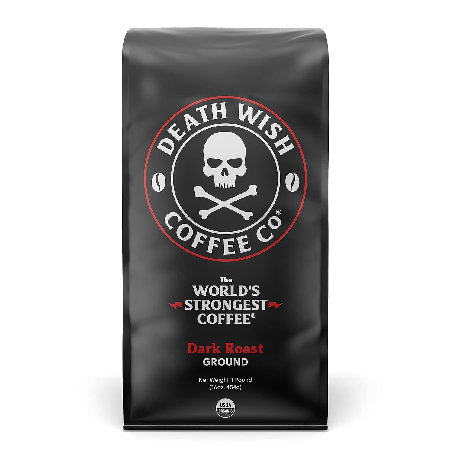 DEATH WISH COFFEE Ground Coffee Dark Roast [16 oz.] The World's Strongest Coffee - Organic, Fair ... | Amazon (US)