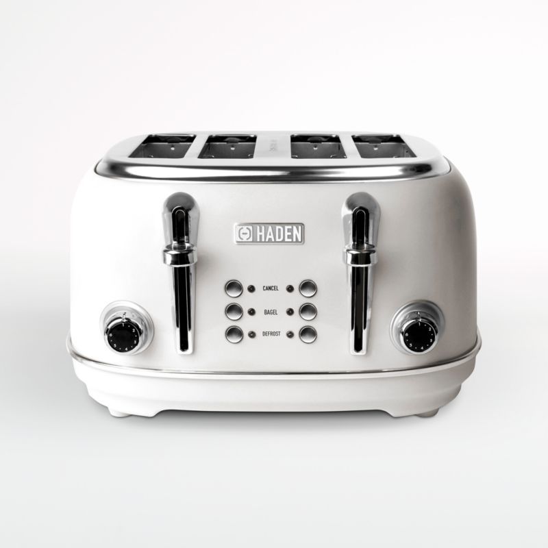Haden Heritage Ivory White 4-Slice Toaster + Reviews | Crate & Barrel | Crate & Barrel