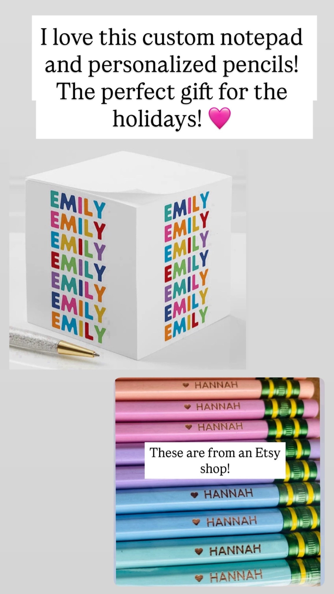I love this little gift, duo. Personalized pencils and personalized notepad! 

#LTKHoliday #LTKGiftGuide
