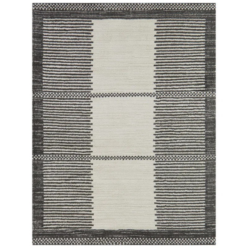 Kaspian Charcoal/Ivory Rug | Wayfair North America