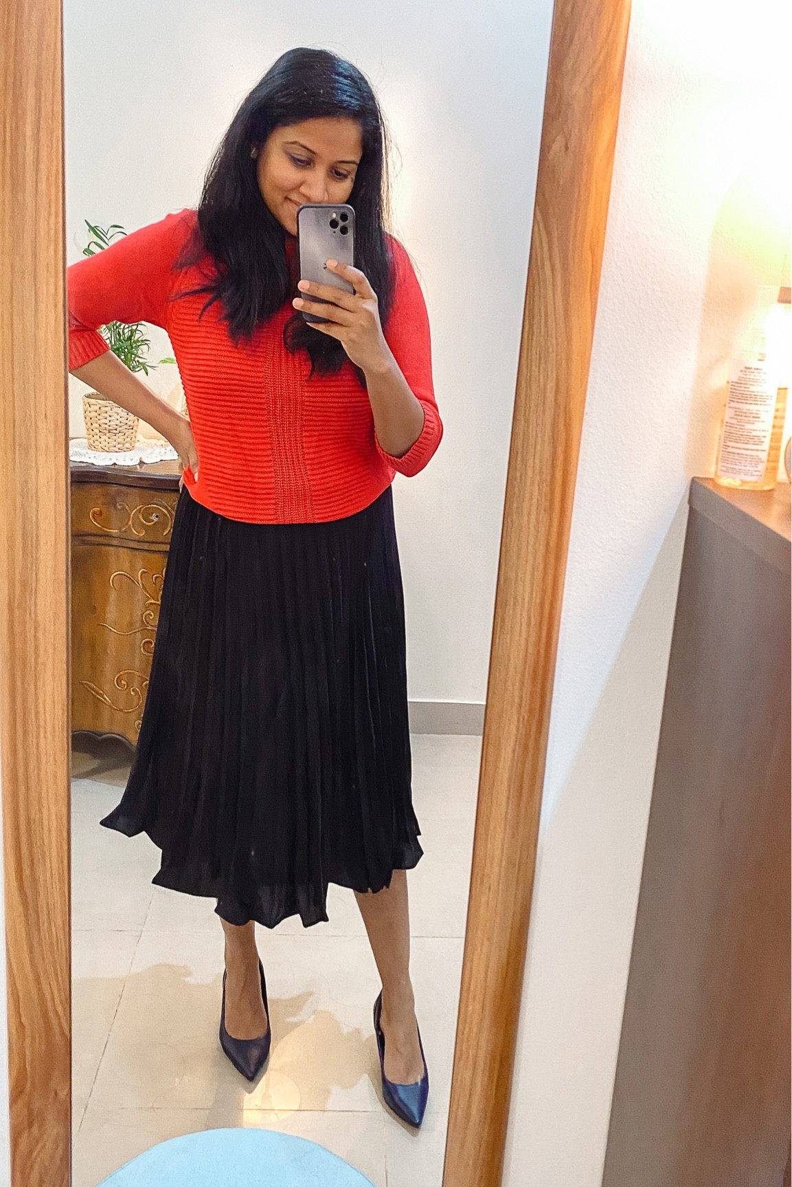 Black pleated skirt 

#LTKHoliday #LTKSeasonal