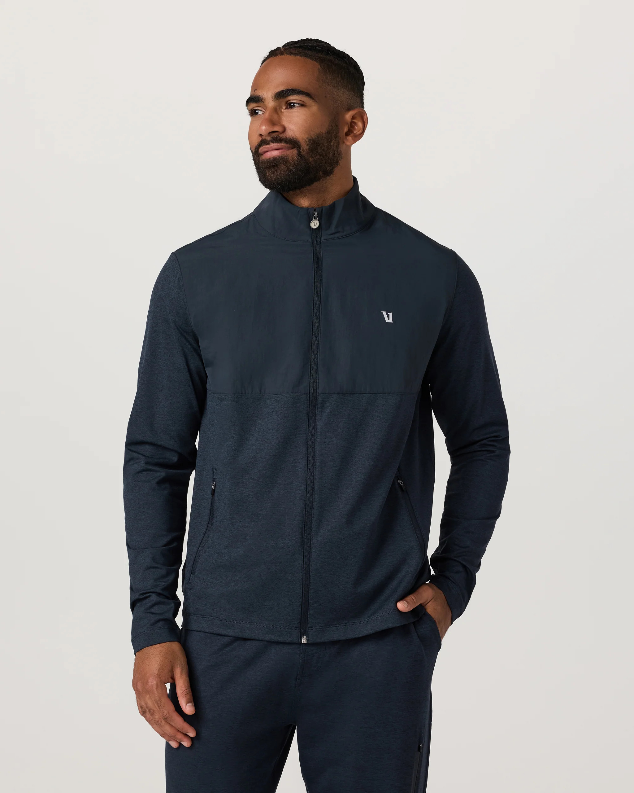 Sunday Element Track Jacket | Men's Ink Heather Jacket | Vuori | Vuori Clothing (US & Canada)