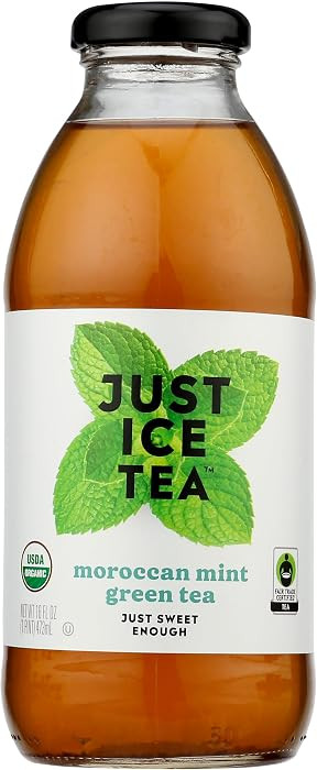 Just Ice Tea, Tea Green Moroccan Mint Organic, 16 Fl Oz | Amazon (US)