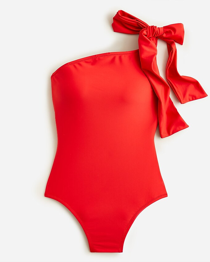 Bow one-shoulder one-piece | J. Crew US