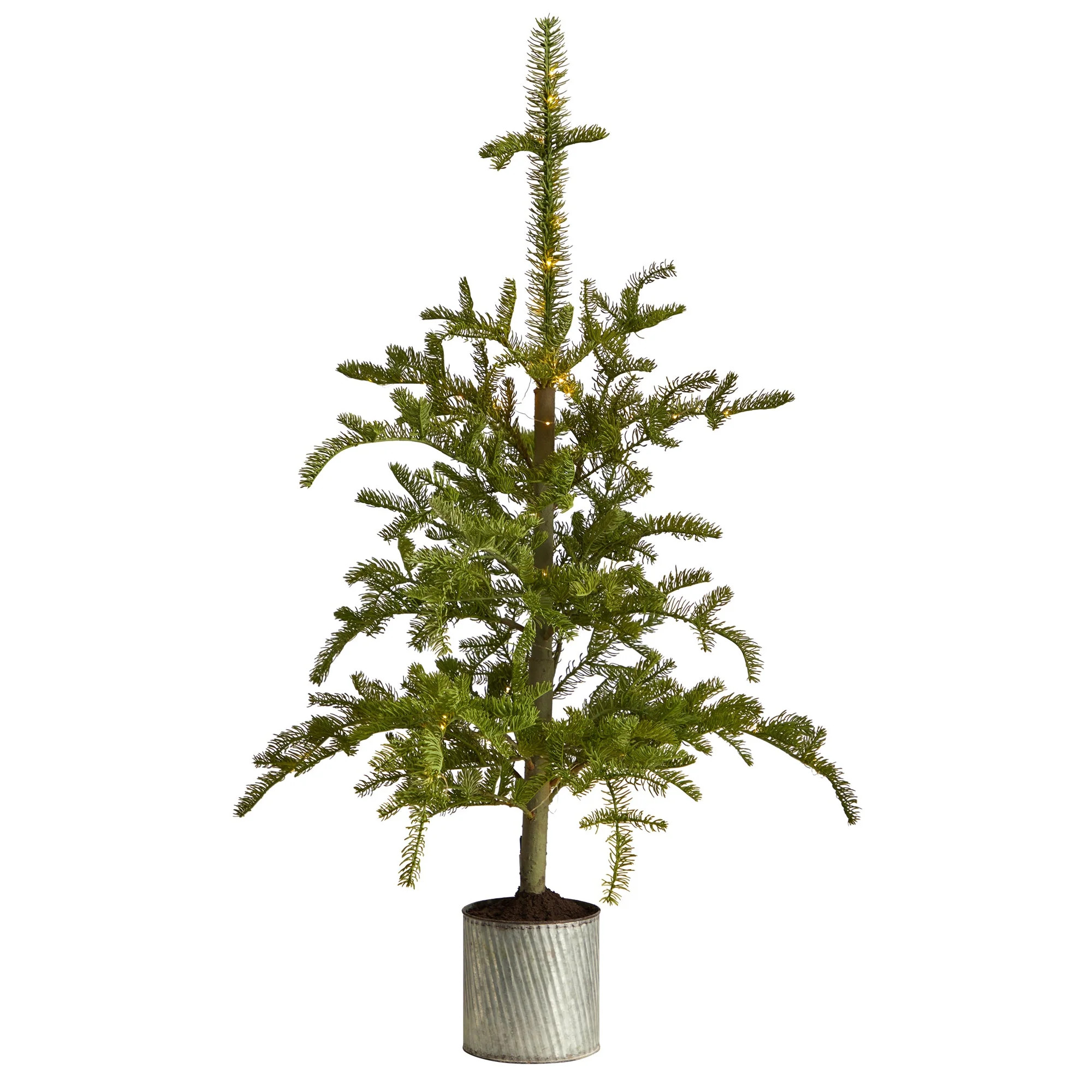 4.5' Pre-Lit Christmas Pine Tree in Decorative Planter | Shop Simon