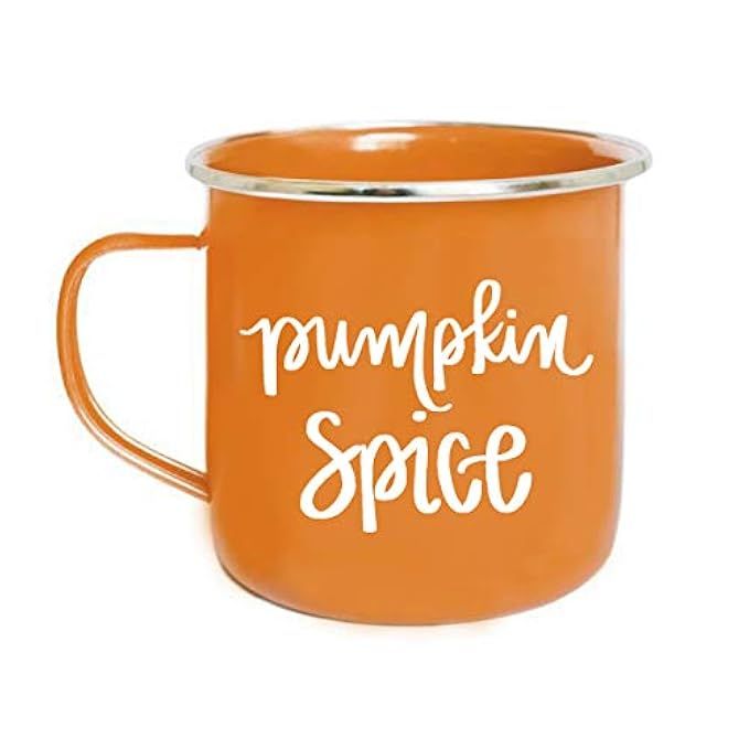 Pumpkin Spice Campfire Mug | Large Orange Coffee Tea-Cup PSL Latte Season Gift for Her Espresso Love | Amazon (US)