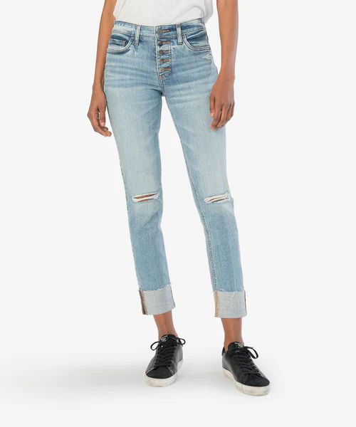Catherine High Rise Fab Ab Boyfriend (Summer Wash) - Kut from the Kloth | Kut From Kloth