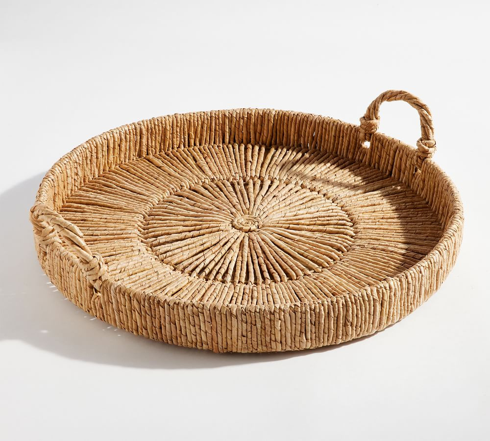 Malibu Handwoven Oversized Serving Tray | Pottery Barn (US)