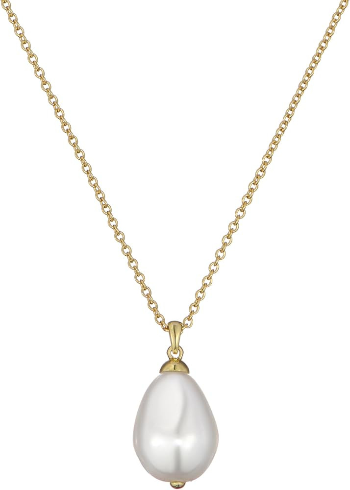 Ted Baker London Parmlia Pearly Chain Pendant Necklace For Women (Gold/Pearl) | Amazon (US)